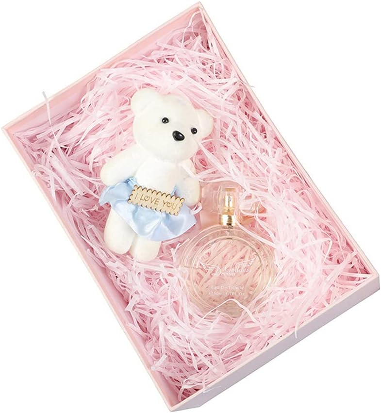 JINZOFLY Raffia Paper Shreds, 100g Valentine's Day Shredded Paper for Gift Box, Crinkle Cut Paper Shred Filler for Gift Wrapping & Basket Filling(Light Pink) - Image 1